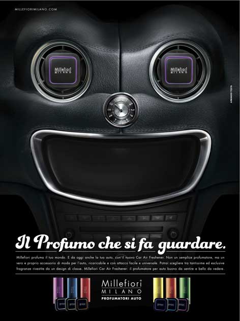 I cruscotti sorridono grazie a Car Air Freshener Millefiori e Armando Testa  - Brand News