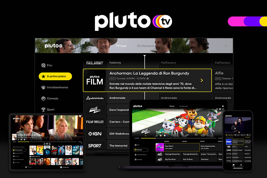 A Sky Media la raccolta di Pluto Tv, la piattaforma streaming di Viacom in Italia dal 28 ottobre