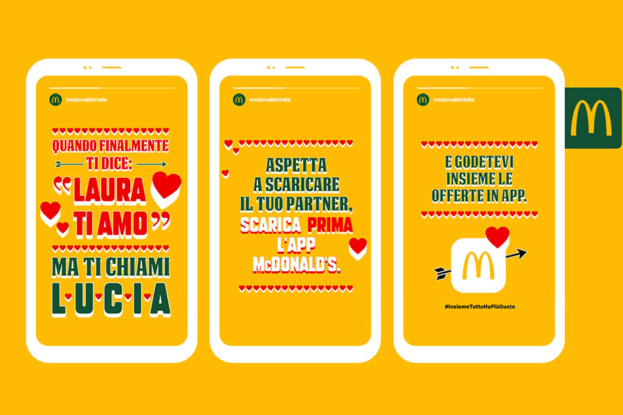 A San Valentino McDonald’s invita a non scaricare il partner ma la sua app. Firma Leo Burnett
