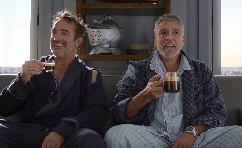 Nel nuovo spot di Nespresso George Clooney di nuovo insieme a Jean Dujardin