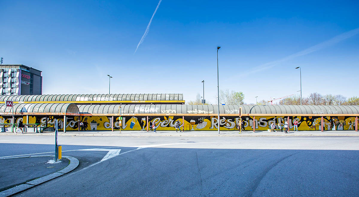 AB InBev con  Dentsu Creative riqualifica la metro di Famagosta a Milano con un murales di 200 metri quadrati