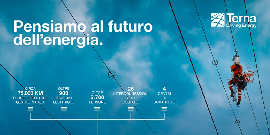 Terna, al via la nuova pubblicità istituzionale ‘Pensiamo al futuro dell’energia’ 