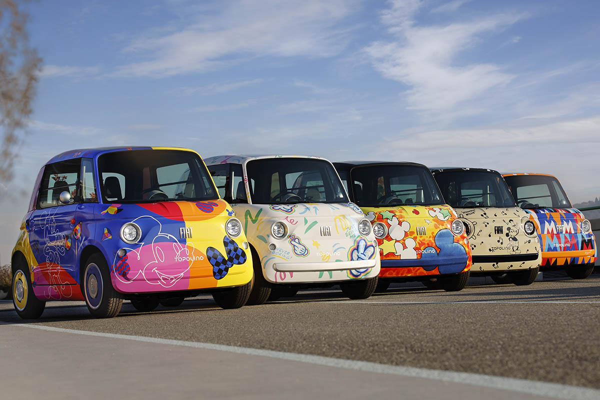 Fiat celebra i 100 anni di Disney con 5 esemplari di Topolino dedicati a Mickey Mouse