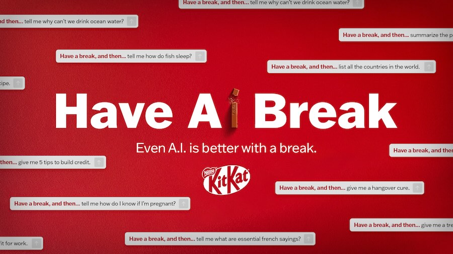 , KitKat Canada e Courage raccomandano una pausa persino all’AI per ottenere risultati migliori