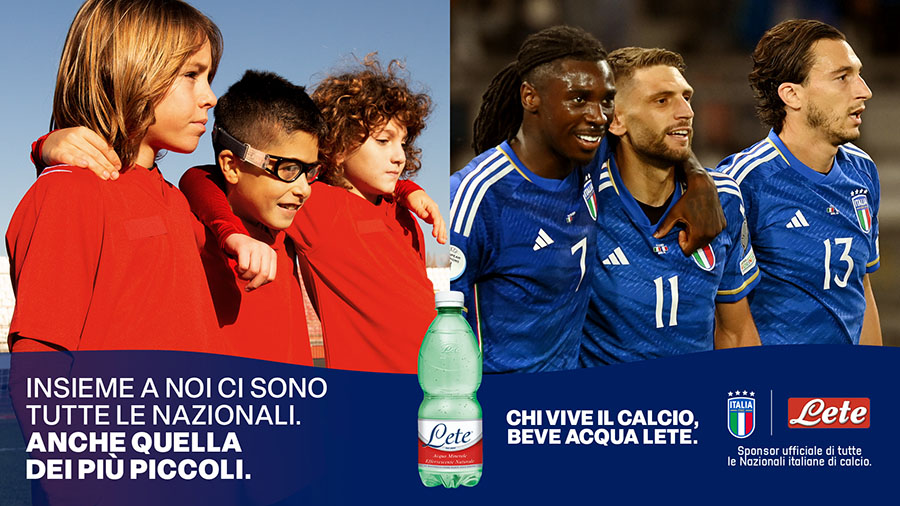 , La nuova pubblicità Acqua Lete dichiara amore per il calcio con Sangiovanni