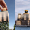 Nespresso veste di carta il Bosco Verticale e Castel Dell’Ovo per lanciare la linea di capsule compostabili. Il progetto è firmato da Dude