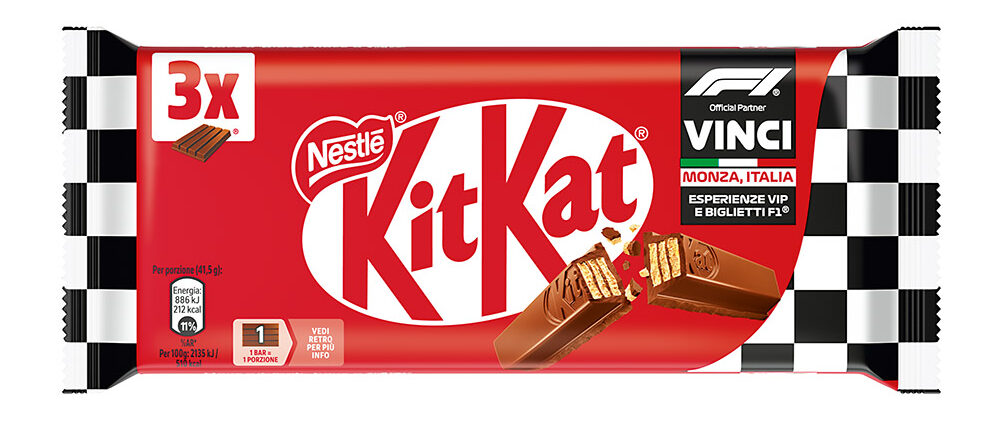 KitKat diventa sponsor della F1 e lancia una monoposto di cioccolato prodotta in Italia KitKat diventa sponsor della F1 e lancia una monoposto di cioccolato prodotta in Italia